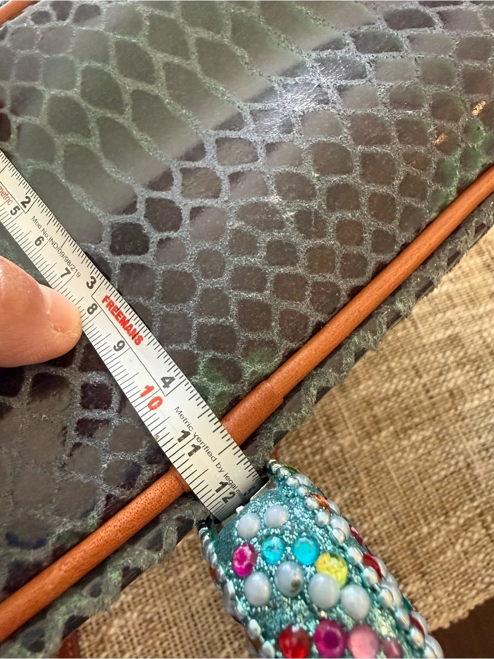 Dooney & Bourke Emerald Snake-Embossed Leather Messenger (charleston shopper)